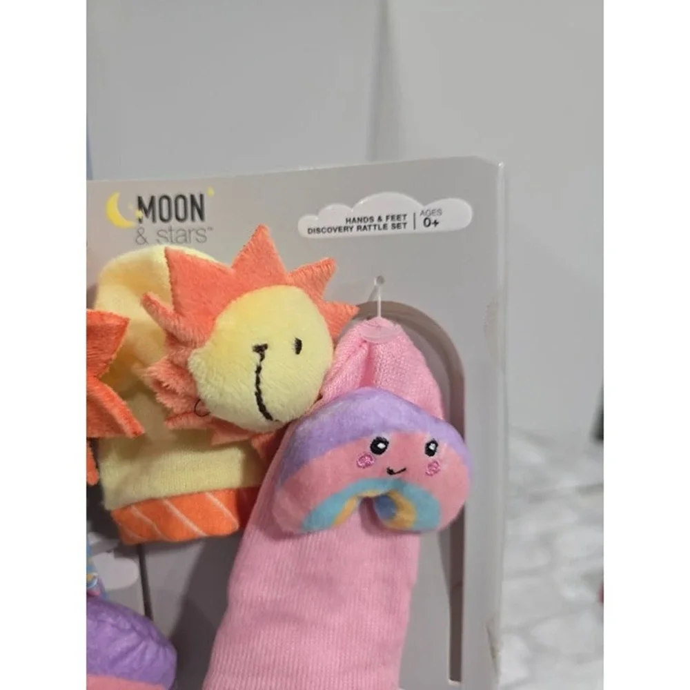 Moon &‎ Stars Hands & Feet Discovery Rattle Set